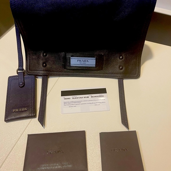 Prada Etiquette Blue Leather Handbag/Crossbody/Shoulder Handbag! - Picture 9 of 15
